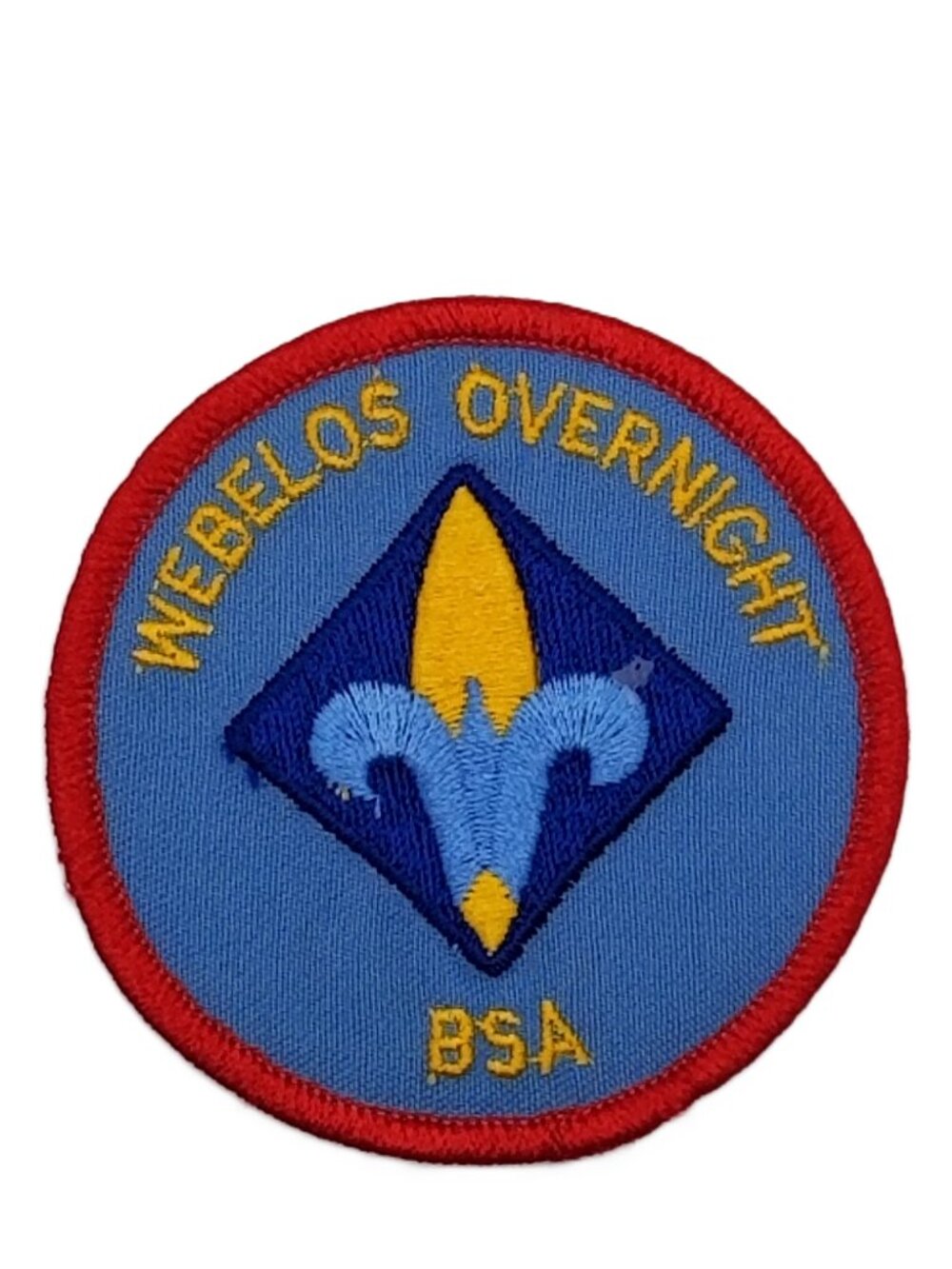 Vintage Webelos Overnight Patch BSA Cub Scout Blue Red NOS